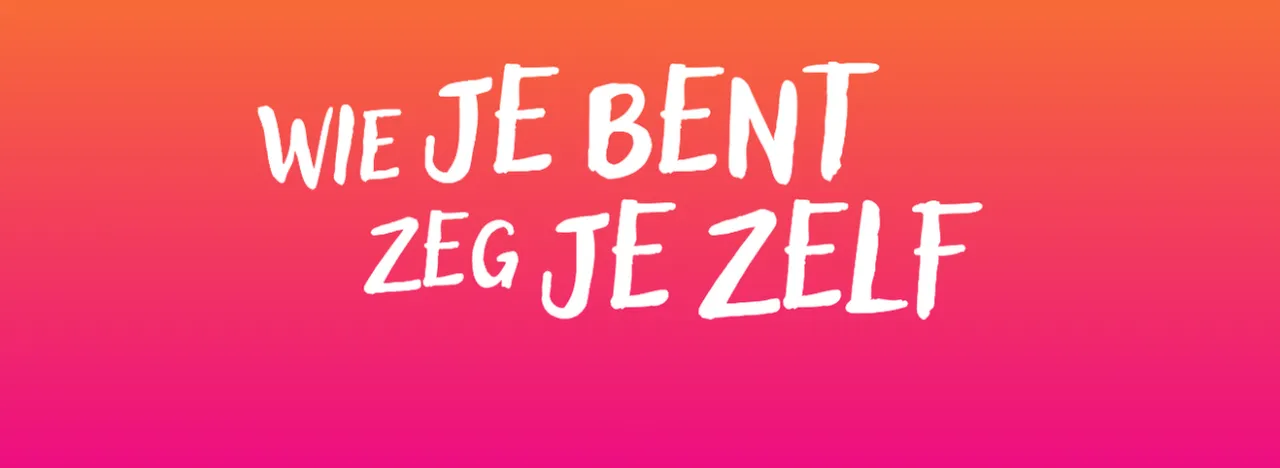 Gradiënt afbeelding met quote: wie je bent zeg je zelf