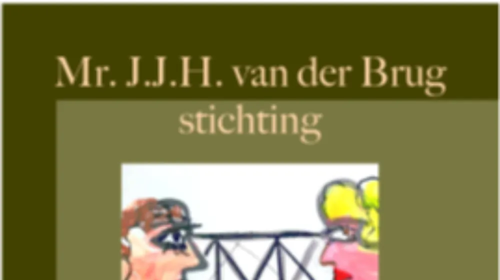 Logo van Mr. J.J.H. van der Brug Stichting, een tekening van twee mensen die naar elkaar kijken