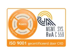 Het logo van certificering ISO 9001