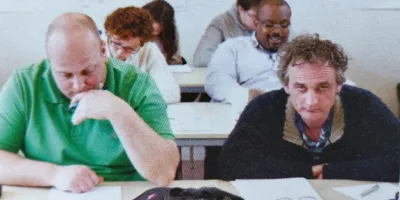 Foto van studenten van Howie de Harp tijdens hun opleiding tot ervaringsdeskundige